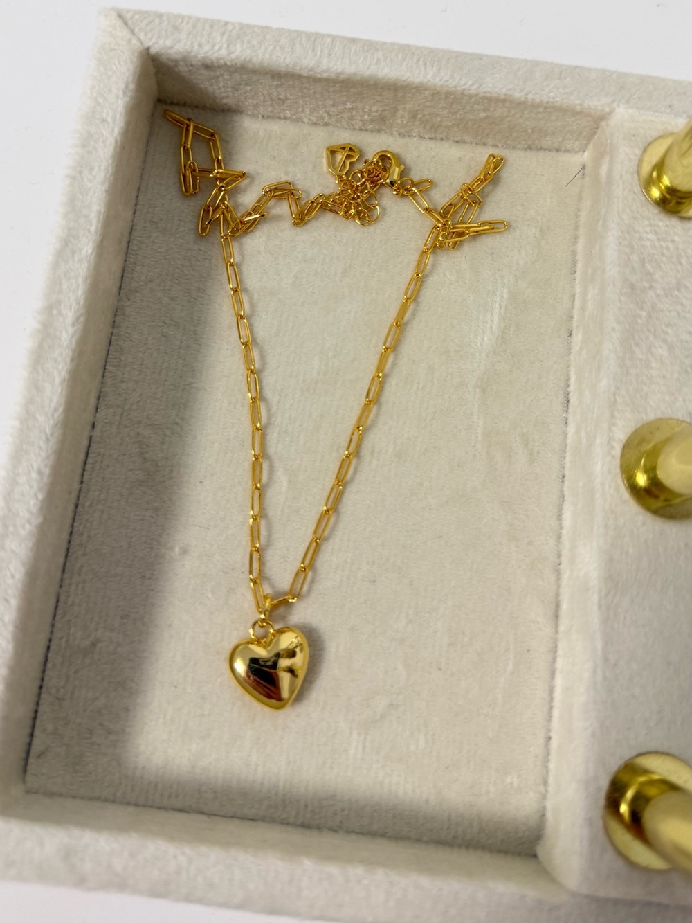 Gold Heart Pendant Necklace